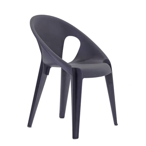 Poltrona impilabile Bell materiale plastico blu / By Konstantin Grcic / Polipropilene riciclato - Eco-concepito - Magis - Blu Midnight - Polipropilene riciclato