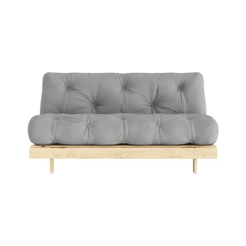 Divano convertibile Roots legno grigio / L 160 cm - 3 posizioni / Struttura in pino chiaro - KARUP - Grigio 746 / Pino chiaro - Espanso, Fibre riciclate miste, Pino massello certificato FSC, Tessuto