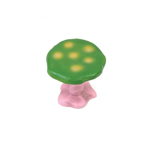 Sgabello Amanita materiale plastico rosa multicolore verde / Fibra di vetro - Ø 44 x H 41 cm - Seletti - Verde e rosa - Fibra di vetro