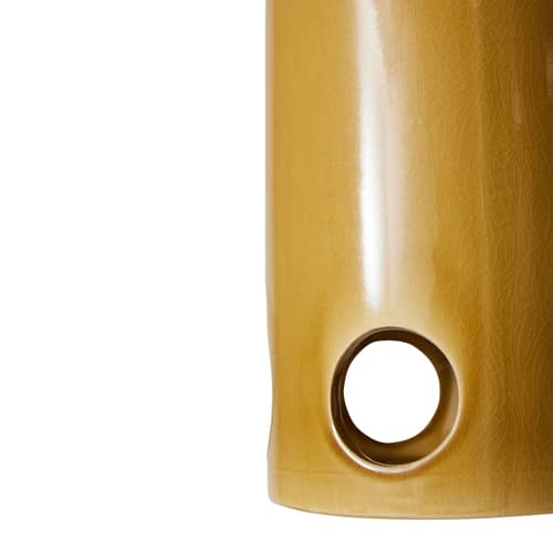 Sospensione Ceramic ceramica giallo / Ø 15 x H 29,5 cm - HK LIVING - Mostarda - Gres smaltato