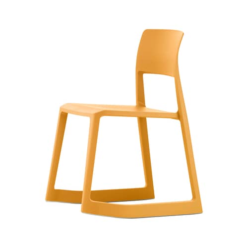 Stapelbarer Stuhl Tip Ton RE plastikmaterial gelb / Recycelt - Neigbar & ergonomisch - Vitra - Mango - Recyceltes Polypropylen