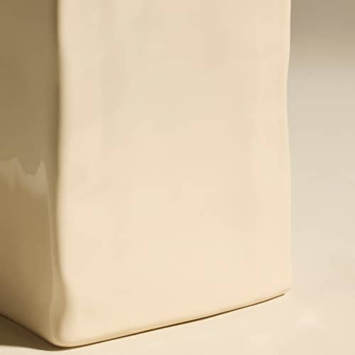 Vase Nomad keramik beige / 10 x 12 x H 18 cm - Maison Sarah Lavoine - Naturfarben - emaillierte Fayence