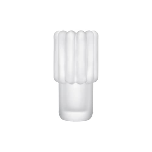 Vase Press Medium verre blanc - Tom Dixon - Givré - Verre pressé