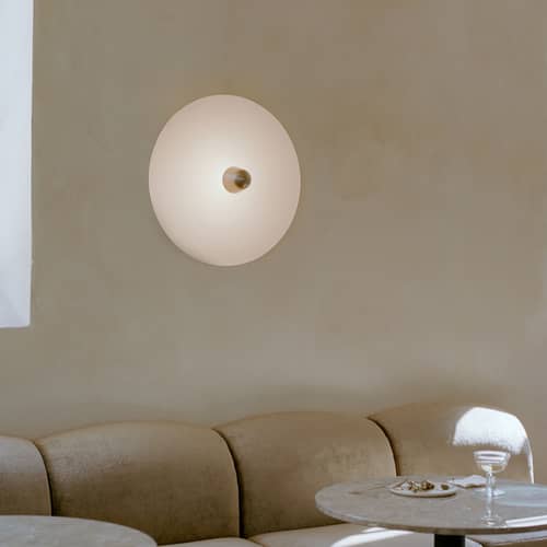 Kantarell LED Wall light metal white / Ceiling light - Ø 55 cm - NEW WORKS - White / Black - Aluminium, Steel