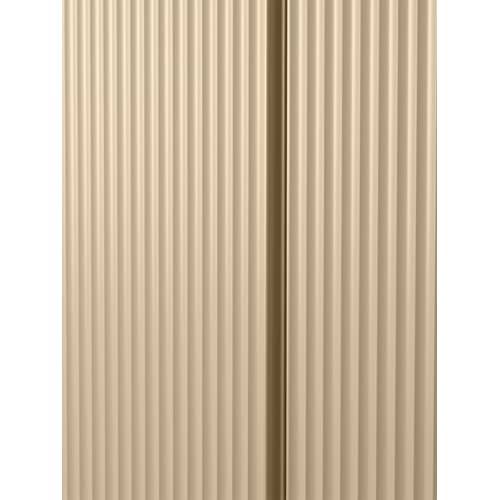 Armadio Sill legno beige / L 70 x H 200 cm - MDF scanalato - Ferm Living - Beige Cachemire - MDF tinto