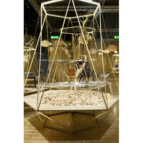 Canapé de jardin 3 places Uncle Jack plastique transparent / L 190 cm - Philippe Starck, 2014 - Kartell - Cristal - Polycarbonate