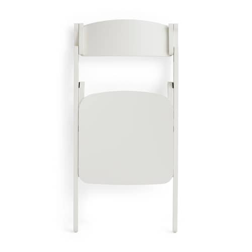 Chaise pliante Backflip bois blanc - Hay - Blanc crème - Contreplaqué de hêtre moulé, Hêtre massif