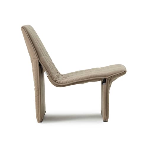 Fauteuil rembourré Limit OUTDOOR / Réédition 1974 - Normann Copenhagen - Taupe -  Ouate, Acier, Tissu outdoor