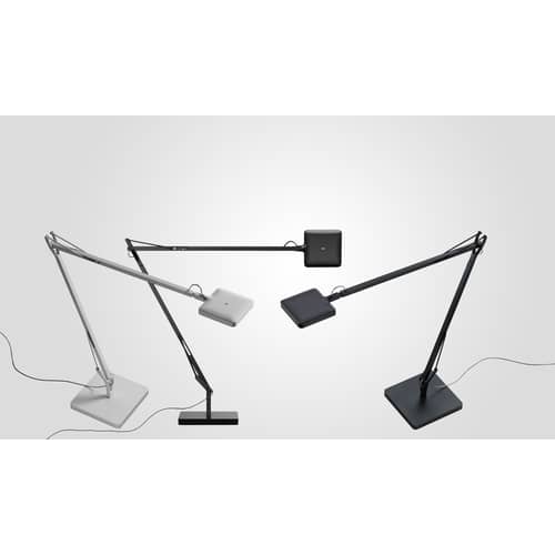 Lampe de table Kelvin LED Green métal noir / Avec économiseur d\'énergie - Flos - Noir - Acier, Aluminium, PMMA