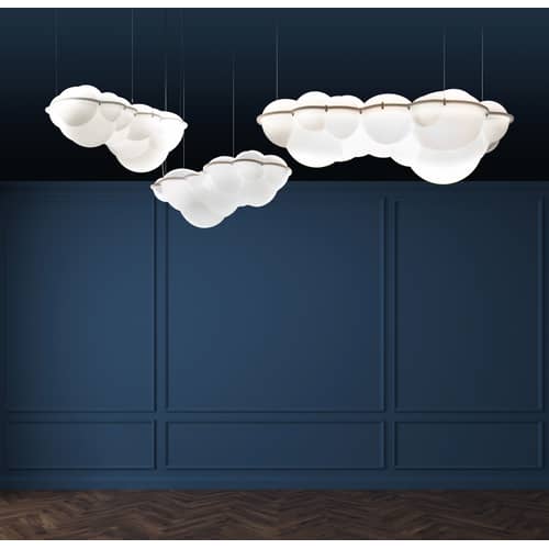 Nuvola Minor Pendant plastic material white / LED / 100 x 58 x H 37 cm - Nemo - White - Polythene