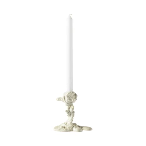 Portacandela Drip Small metallo bianco / H 14 cm - Pols Potten - Bianco - Alluminio