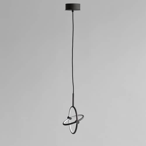 Suspension Maru Mini LED / Anneaux modulables - Ø 23 cm - 101 COPENHAGEN - Noir - Acrylique, Aluminium