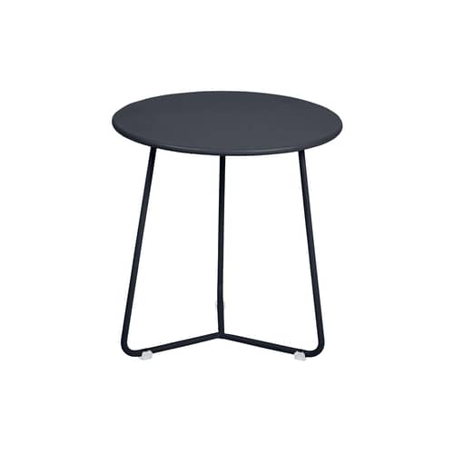 Table d\'appoint Cocotte métal gris noir / Ø 34 x H 36 cm - Fermob - Carbone - Acier peint