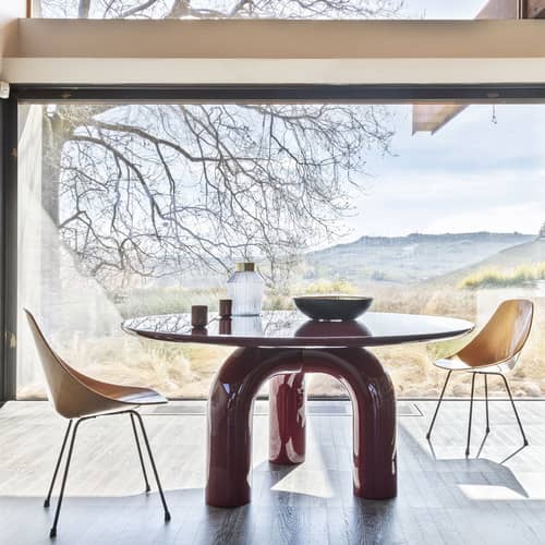 Tavolo rotondo Elephante di Mogg rosso Made In Design