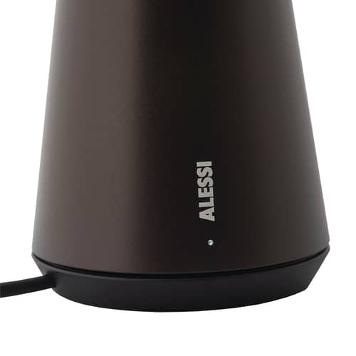 Bedin LED Wireless rechargeable lamp metal brown - Alessi - Brown - Anodized aluminium