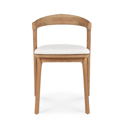Accessoire Outdoor tissu blanc beige / Coussin assise pour chaise de jardin Bok - Ethnicraft - Blanc cassé - Mousse, Tissu d\'extérieur