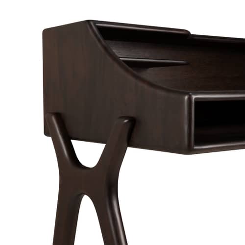 Bureau Flow bois marron / 140 x 55 cm - Ethnicraft - Acajou brun rose - Acajou massif