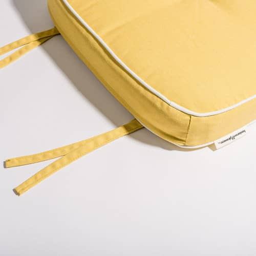 Chaise empilable Al Fresco métal / Coussin inclus - BUSINESS & PLEASURE - Coussin Riviera Mimosa (jaune) - Acier, Mousse, Tissu outdoor Pleasuretex®