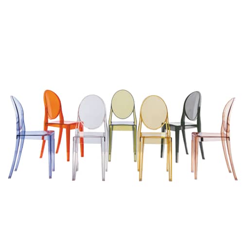 Chaise empilable Victoria Ghost plastique transparent / Polycarbonate 2.0 - Philippe Starck, 2005 - Kartell - Cristal - Polycarbonate 2.0