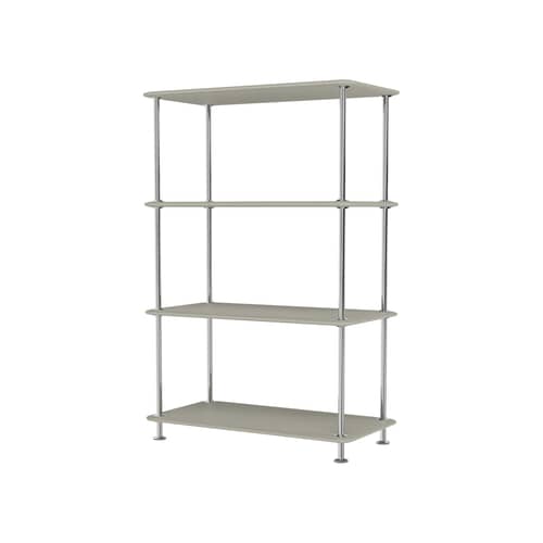 Étagère Montana Free 300000 bois gris / L 73.4 x P 38 x H 109,9 cm - MONTANA - Fennel 144 / Structure chromée - Acier laqué, MDF laqué