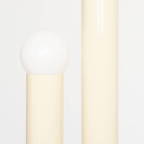 Lampadaire Déviation Double by Axel Chay métal beige / H 170 cm - Exclusivité - Axel Chay - Beige - Aluminium laqué, Verre