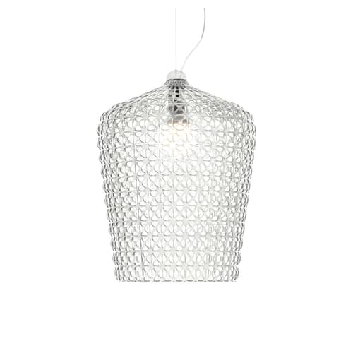Pendelleuchte Kabuki plastikmaterial transparent / Ø 50 cm x H 73 cm - Kunststoff-Gitter - Kartell - Transparent (farblos) - Thermoplastisches Polykarbonat
