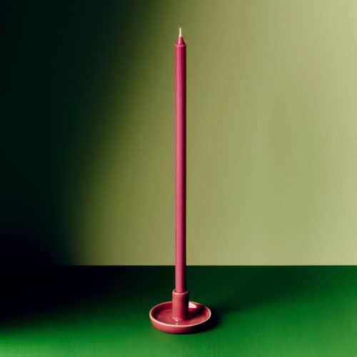 Portacandela Disc XS ceramica rosa / Per candela lunga e sottile, Ø 1,2 cm - Hay - Rosa - Maiolica