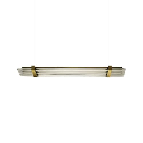 Sospensione Seagull LED materiale plastico trasparente / L 120 cm - DCW éditions - L 120 cm / Bronzo - Acciaio, PMMA