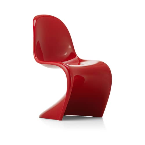Stuhl Panton Chair Classic plastikmaterial rot / By Verner Panton, 1959 - Fester Polyurethanschaumstoff - Vitra - Rot - Polyurethan-Hartschaum