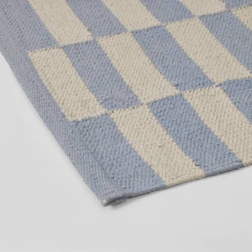 Teppich Jane textil blau / 70 x 200 cm - BROSTE COPENHAGEN - Puderblau - Baumwolle