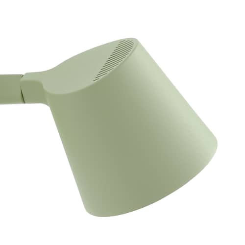 Tip LED Wall light with plug metal green / Orientable - Dimmer - Muuto - Light green - Aluminium