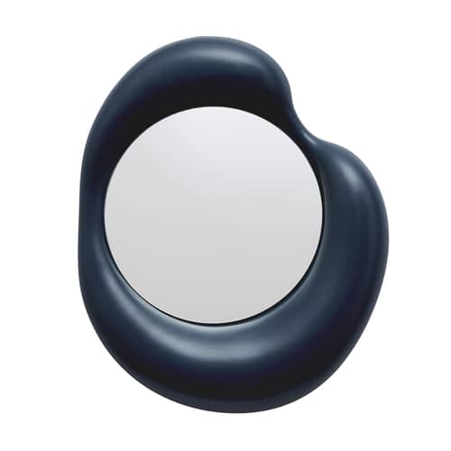 Ingres - Dominique Wall mirror ceramic blue / W 88 x H 105 cm - Moustache - Midnight blue - Glass, Glazed ceramic
