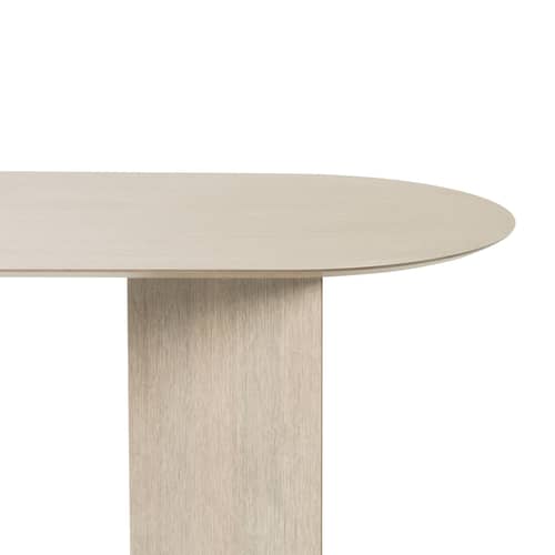 Zubehör  holz natur oval / Für Mingle-Tischböcke Large - 220 x 90 cm - Ferm Living - Helles Holz - eichenfurnierte Holzfaserplatte