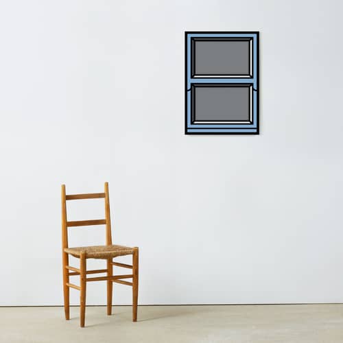 Affiche encadrée Window 03 papier bois multicolore / By Richard Wood - 50 x 70 cm - The Wrong Shop - Multicolore (Cadre chêne) - Acrylique, Bois, Papier premium