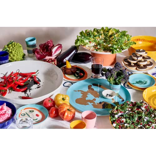 Assiette à mignardises Feast XS / Ø 16 cm - Serax - Artichaut / Turquoise & vert - Grès émaillé