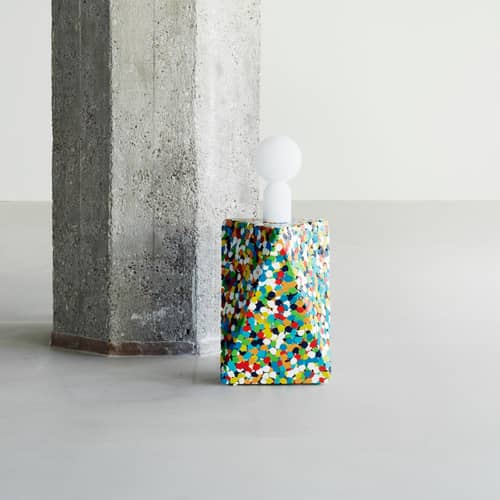 Beistelltisch Delta Proust plastikmaterial bunt - Normann Copenhagen - Mehrfarbig - Recyceltes Polyethylen