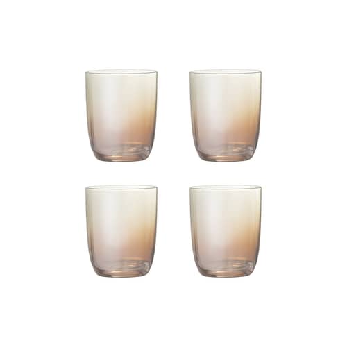 Bicchiere Aston vetro marrone / Set di 4 - 375 ml - Bloomingville - Gradiente Bronzo - Vetro