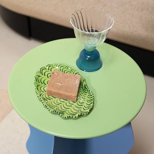 Bicchiere da vino Tulip vetro blu / Set di 2 - 20 cl - & klevering - Blu - Vetro