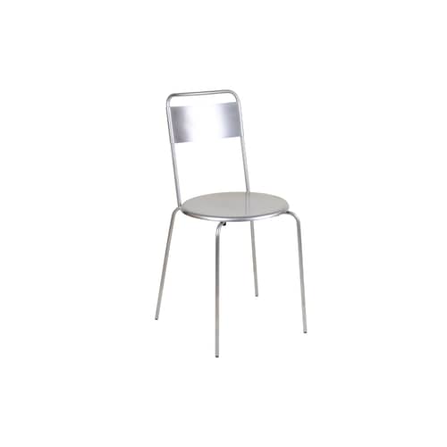 Chaise empilable Petit Rond métal - Frama  - Acier brossé - Acier inoxydable brossé