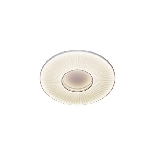Applique Iris tessuto bianco / Plafoniera - LED - Ø 60 cm - Dix Heures Dix - Ø 60 cm / Tessuto Bianco - Alluminio, Tessuto acrilico plissettato