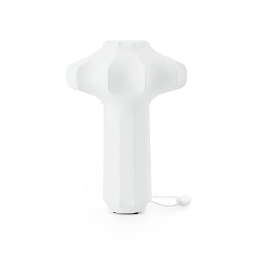 Lampada da tavolo Phantom LED tessuto bianco / H 43 cm - Resina cocoon - Normann Copenhagen - Bianco - Acciaio, Resina cocoon