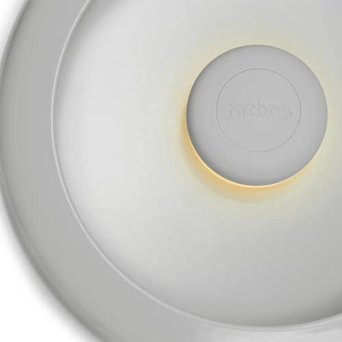 Applique d\'extérieur Oloha Large / Lampe sans fil - Ø 37,5 cm - Fatboy - Gris clair - ABS, Aluminium thermolaqué, Silicone