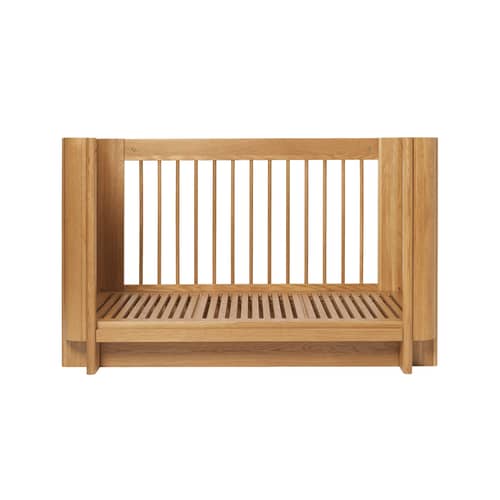 Mitwachsendes Babybett Tilu holz natur - Ferm Living - Eiche - Eichenfurnier, massive Eiche