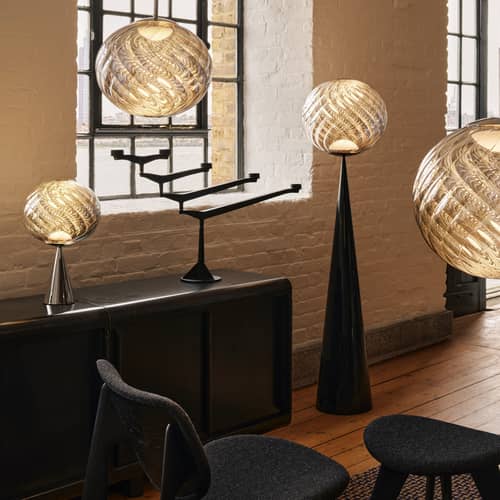 Whirl Medium Pendant plastic material silver / LED - Ø 30 cm - Tom Dixon - Silver-plated - Semi-metallic polycarbonate