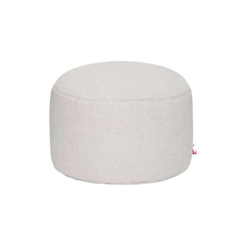 Pouf d\'extérieur Point Large Outdoor / Ø 70 x H 40 cm - Fatboy - Beige Mist - Polystyrène expansé, Tissu oléfine