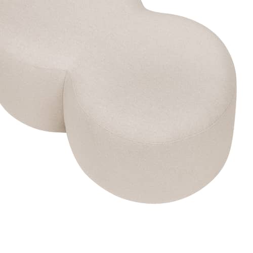 Sitzkissen Umbo textil beige / 88 x 50 x H 36,5 cm - NOO.MA - Beige Wolke -  Ouate, Gewebe, Pressspan, Schaumstoff