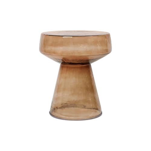 Table d\'appoint Clara verre marron / Ø 39 x H 44 cm - BROSTE COPENHAGEN - Marron - Verre