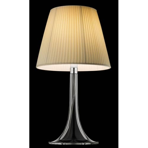 Miss K Table lamp textile beige - Flos - Fabric lampshade - Fabric, PMMA