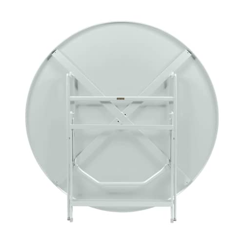 Table pliante Caractère métal gris / Ø 128 cm / 7 personnes - Fermob - Gris argile - Acier peint