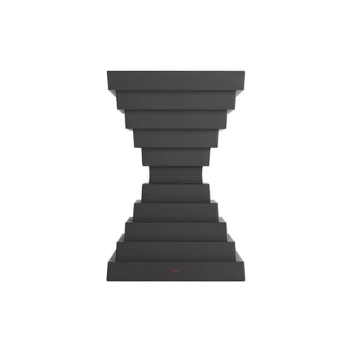 Tabouret Prince OhOh plastique noir / Philippe Starck - Kartell - Gris anthracite - Polypropylène recyclé